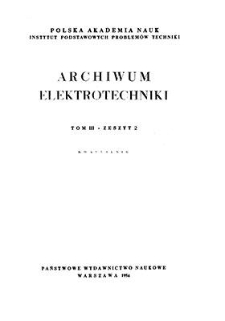 Archiwum Elektrotechniki, T. 3, 1954, z. 2