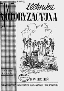 Technika Motoryzacyjna : miesięcznik naukowo-techniczny, Rok III, kwiecień 1953, nr 4 (14)