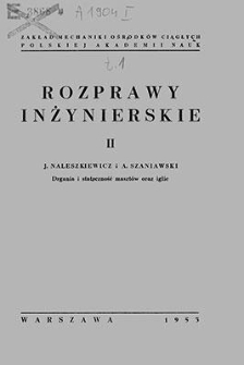 Rozprawy Inżynierskie, Vol. 1, 1953, z. 2