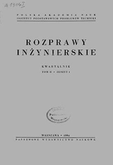 Rozprawy Inżynierskie, Vol. 2, 1954, z. 1