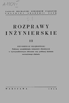 Rozprawy Inżynierskie, Vol. 2, 1954, z. 3