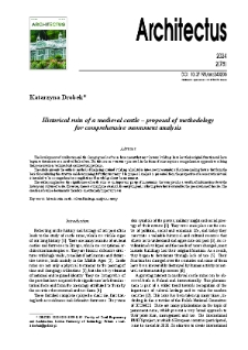 Historical ruin of a medieval castle - proposal of methodology for comprehensive monument analysis