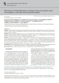 Effectiveness of small-sided games on change of direction speed in youth soccer players: a systematic review and meta-analysis