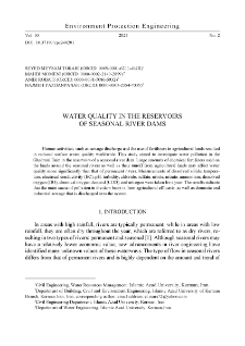 Water quality in the reservoirs of seasonal river dams