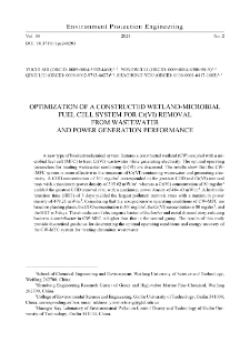 Optimization of A constructed wetland-microbial fuel cell system for Cr(VI) removal from wastewater and power generation performance