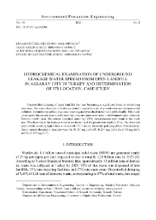 Hydrocemical examination of underground leakage water spread from open landfill in Aksaray City in Turkey, and determination of its location. Case study