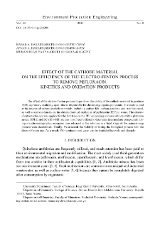 Effect of the cathode material on the efficiency of the electro-Fenton process to remove pefloxacin. Kinetics and oxidation products