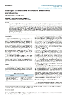 Visceral pain and sensitisation in women with dysmenorrhea: a narrative review