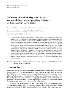 Influence of optical Airy transform on non-diffracting propagation distance of finite energy Airy beams