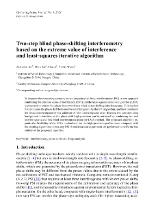 Two-step blind phase-shifting interferometry based on the extreme value of interference and least-squares iterative algorithm