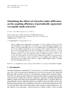 Simulating the effects of refractive index difference on the coupling efficiency of periodically segmented waveguide mode converter