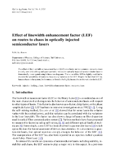 Effect of linewidth enhancement factor (LEF) on routes to chaos in optically injected semiconductor lasers