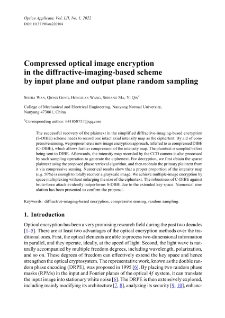 Compressed optical image encryption in the diffractive-imaging-based scheme by input plane and output plane random sampling