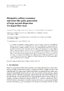 Dissipative soliton resonance and noise-like pulse generation of large normal dispersion Yb-doped fiber laser