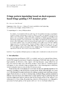 Fringe pattern inpainting based on dual-exposure fused fringe guiding CNN denoiser prior