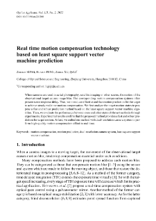 Real time motion compensation technology based on least square support vector machine prediction