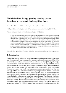 Multiple fiber Bragg grating sensing system based on active mode-locking fiber laser