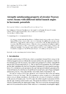 Abruptly autofocusing property of circular Pearcey vortex beams with different initial launch angles in harmonic potentials