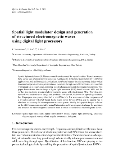 Spatial light modulator design and generation of structured electromagnetic waves using digital light processors