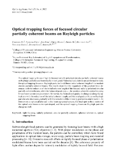 Optical trapping forces of focused circular partially coherent beams on Rayleigh particles