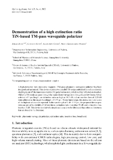 Demonstration of a high extinction ratio TiN-based TM-pass waveguide polarize