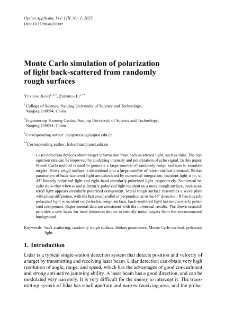 Monte Carlo simulation of polarization of light back-scattered from randomly rough surfaces