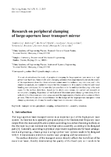 Research on peripheral clamping of large-aperture laser transport mirror