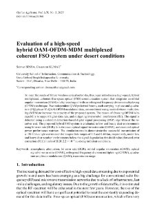 Evaluation of a high-speed hybrid OAM-OFDM-MDM multiplexed coherent FSO system under desert conditions