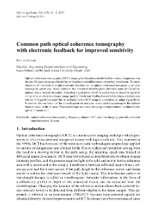 Common path optical coherence tomography with electronic feedback for improved sensitivity