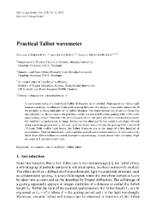 Practical Talbot wavemeter