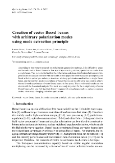 Creation of vector Bessel beams with arbitrary polarization modes using mode extraction principle