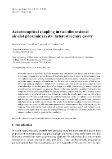 Acousto-optical coupling in two-dimensional air-slot phoxonic crystal heterostructure cavity