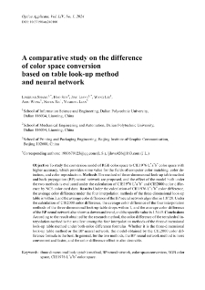 A comparative study on the difference of color space conversion based on table look-up method and neural network