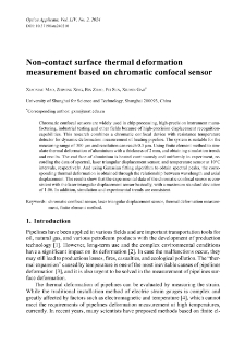 Non-contact surface thermal deformation measurement based on chromatic confocal sensor