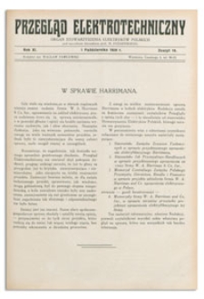 Przegląd Elektrotechniczny. Rok XI, 1 Października 1929, Zeszyt 19