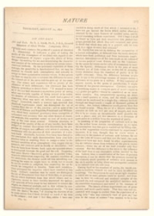 Nature : a Weekly Illustrated Journal of Science. Volume 6, 1872 August 22, [No. 147]