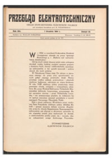 Przegląd Elektrotechniczny. Rok XVI, 7 Grudnia 1934, Zeszyt 23