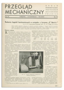 Przegląd Mechaniczny. Organ Stowarzyszenia Inżynierów Mechaników Polskich, T. 4, 10 października 1938, nr 19