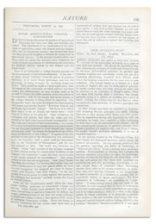 Nature : a Weekly Illustrated Journal of Science. Volume 19, 1879 March 20, [No. 490]