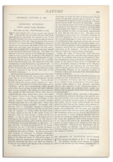 Nature : a Weekly Illustrated Journal of Science. Volume 24, 1881 October 27, [No. 626]