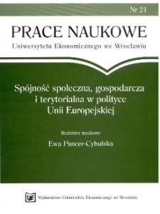 Spójność płac w warunkach integracji europejskiej jako wyzwanie rozwojowe dla Polski. Prace Naukowe Uniwersytetu Ekonomicznego we Wrocławiu, 2008, Nr 21, s. 39-47
