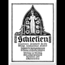 Schlesien : Illustrierte Zeitschrift für die Pflege heimatlicher Kultur. Zeitschrift des Kunstgewerbevereins für Breslau u. die Provinz Schlesien, 6. Jahrgang, 1913, 15 Januar, Nr 8