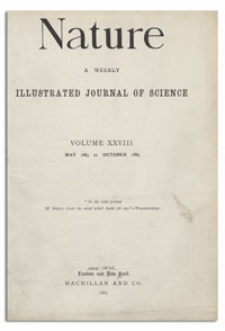 Nature : a Weekly Illustrated Journal of Science. Volume 28, 1883 July 12, [No. 715]