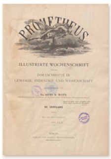 Prometheus : Illustrirte Wochenschrift über die Fortschritte in Gewerbe, Industrie und Wissenschaft. 15. Jahrgang, 1903, Nr 729