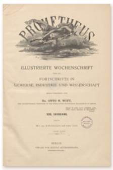 Prometheus : Illustrierte Wochenschrift über die Fortschritte in Gewerbe, Industrie und Wissenschaft. 22. Jahrgang, 1910, Nr 1097