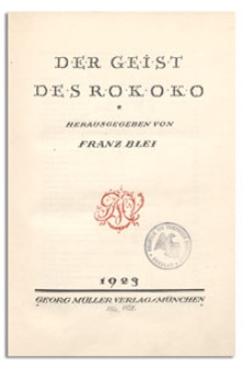 Der Geist des Rokoko