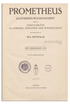 Prometheus : Illustrierte Wochenschrift über die Fortschritte in Gewerbe, Industrie und Wissenschaft. 25. Jahrgang, 1914, Nr 1263