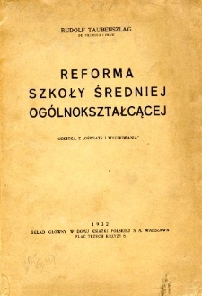 Reforma szkoły średniej ogólnokształcącej