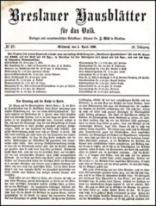 Breslauer Hausblätter für das Volk. Jg. 4, Nr. 27 (1866)