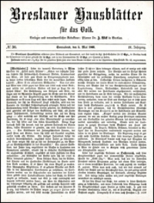 Breslauer Hausblätter für das Volk. Jg. 4, Nr. 36 (1866)